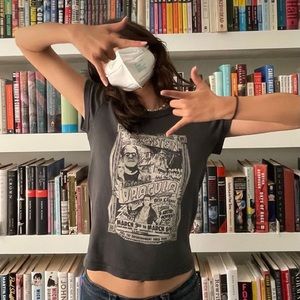 perfect condition brandy melville Frankenstein grey top
